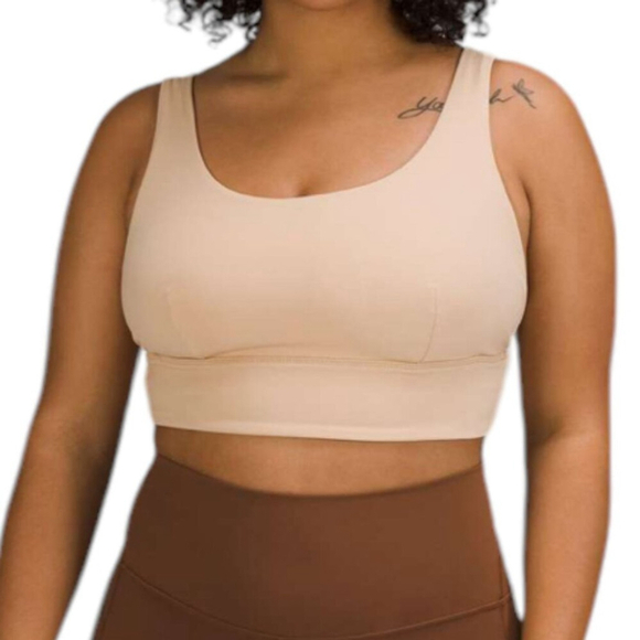 Lululemon Align Bra *C/D Cup Scoop Neck Pullover Yoga Sports Bra Contour Cream 4